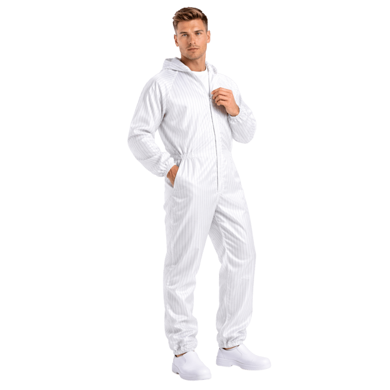 OVEROL ANTIESTATICO INDUSTRIAL ESD COLOR BLANCO