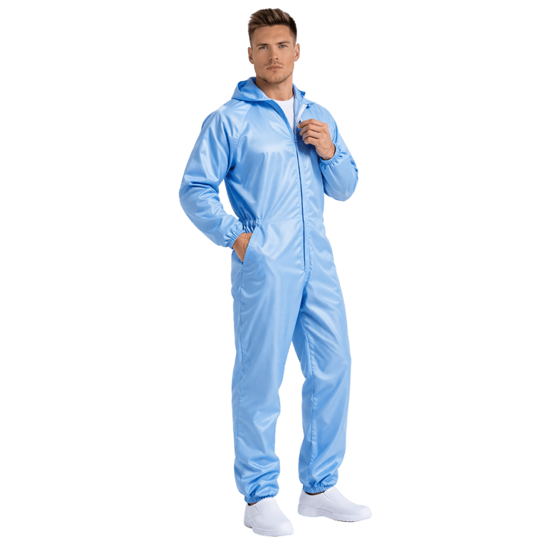 OVEROL ANTIESTATICO INDUSTRIAL ESD COLOR AZUL