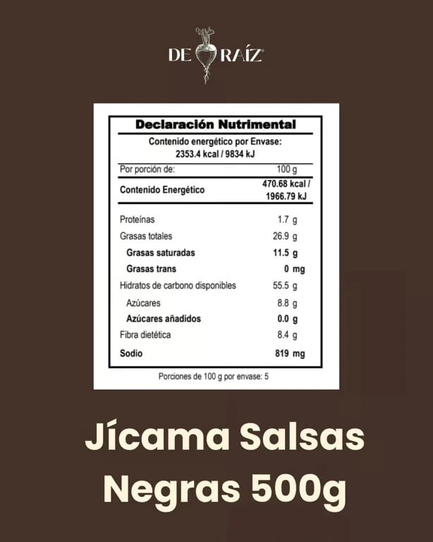 Imagen 1 de Jícama Salsas Negras