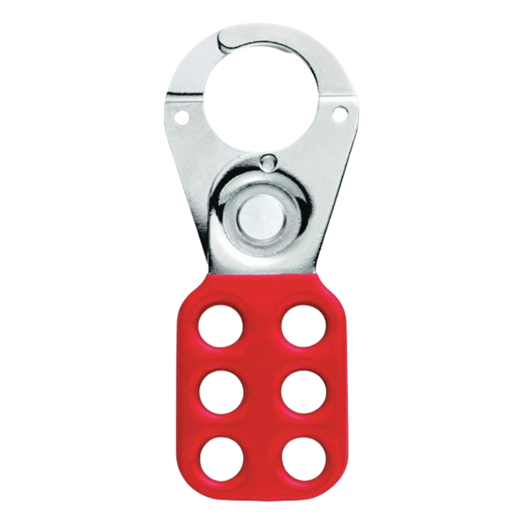CERROJO DE BLOQUEO ALDABA DE ALUMNIO ROJO ACCION TIJERA 1"_H701