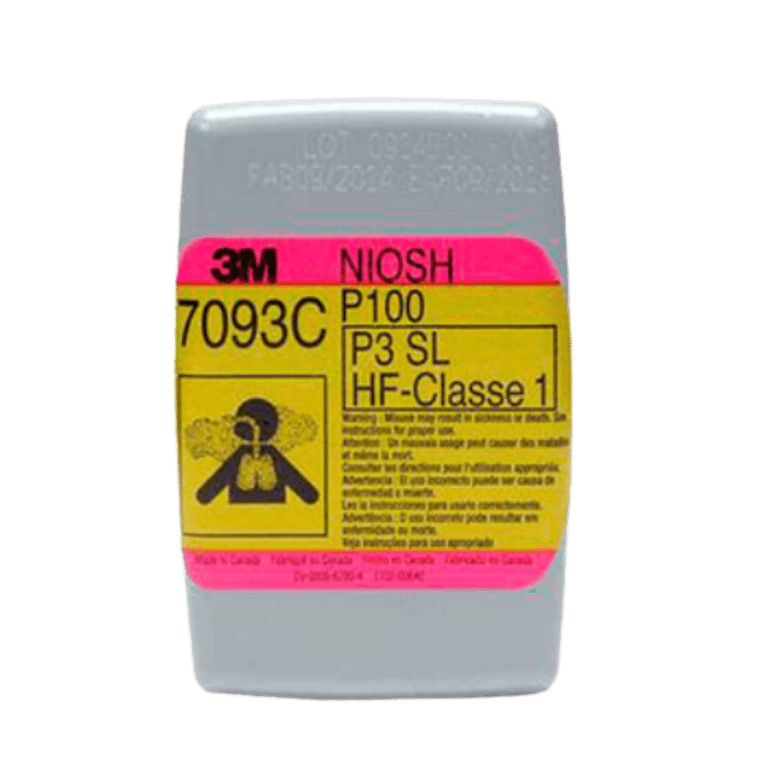 FILTRO CARTUCHO PARA VAPONES ORGÁNICOS Y GASES ÁCIDOS P100 7093C 3M  (2 PIEZAS)