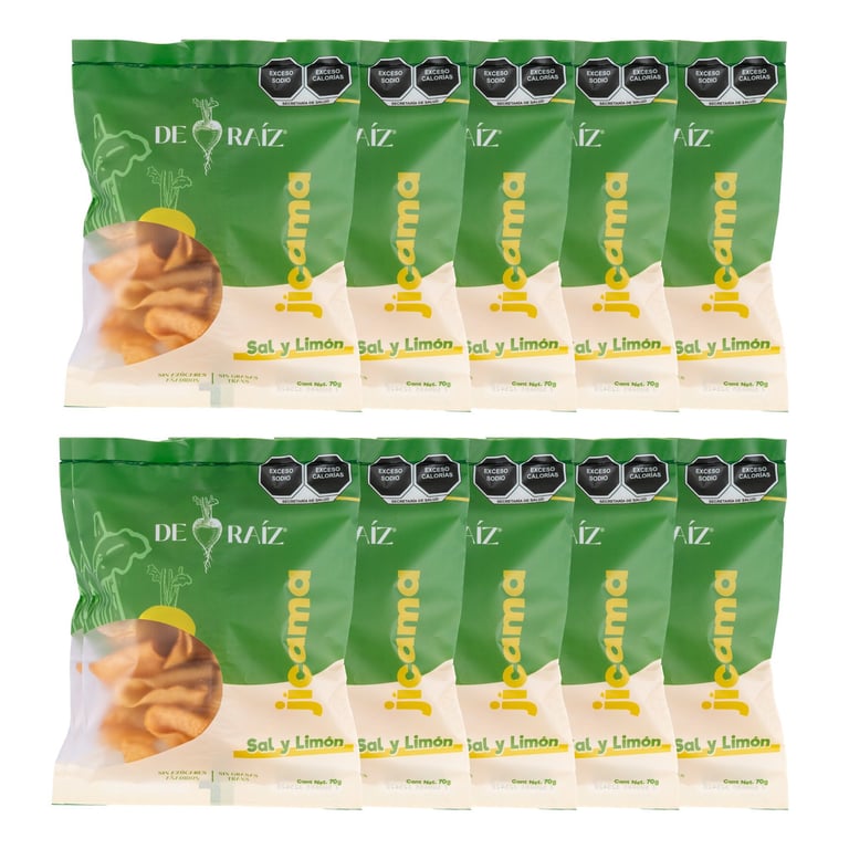Pack 10 Bolsas de 70g | Sabor Sal y Limón