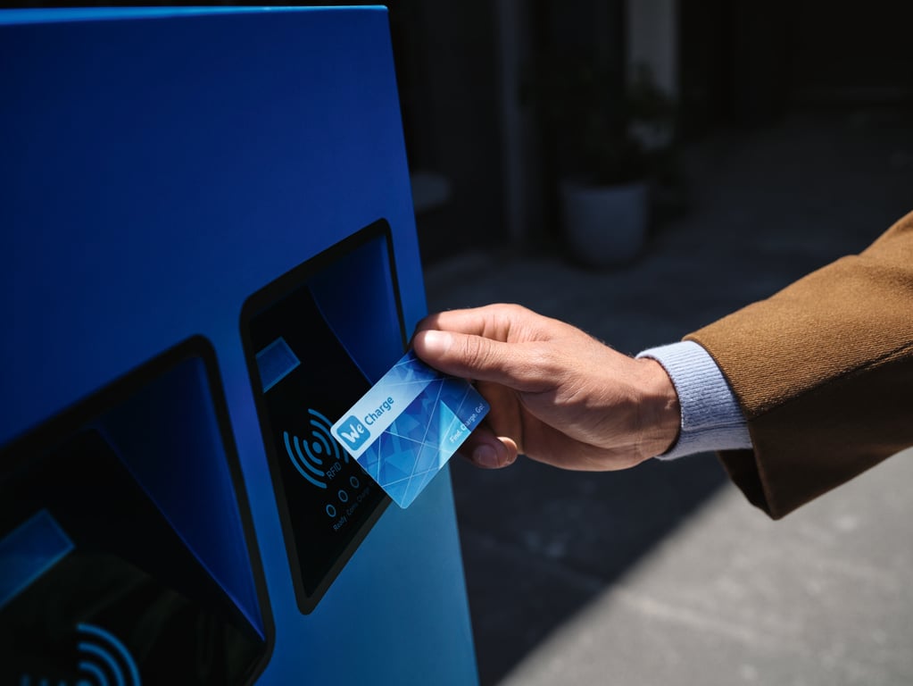 De laadpas van een elektrische auto