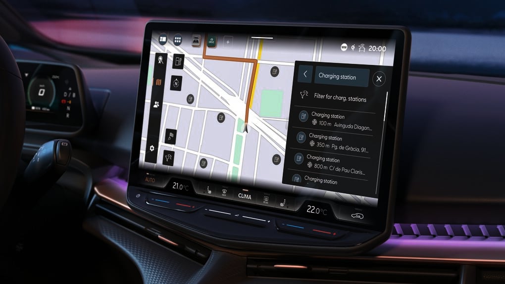 Een 15 inch touchscreen als middelpunt