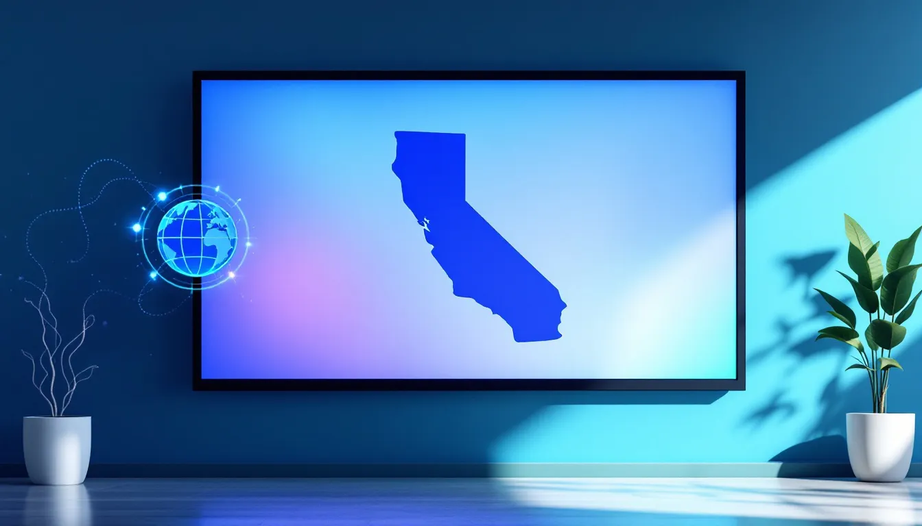 Key features of a California virtual office address displayed visually.