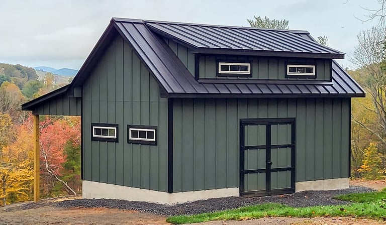 Dormer Series Garage With Lean To 14x24