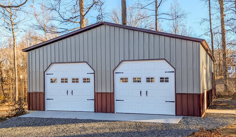 Post Frame 2 Car Garage 28x35