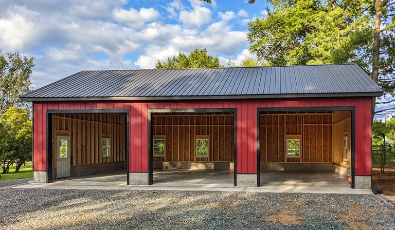 Single Story 3 Car Garage 26x48