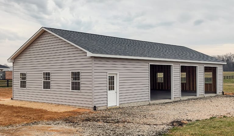 Single Story 3 Car Garage 30x60
