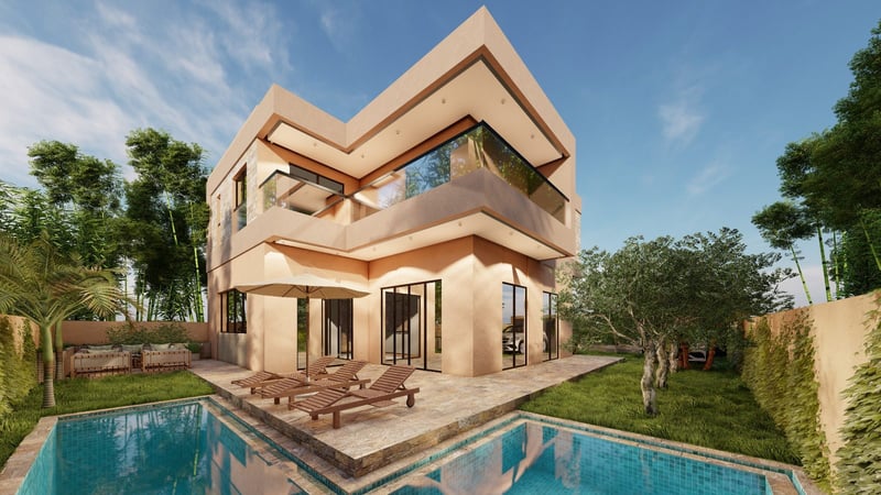 Villa semi-finie 500 m² à vendre, Route Ouarzazate, Marrakech — Maison, Marrakech