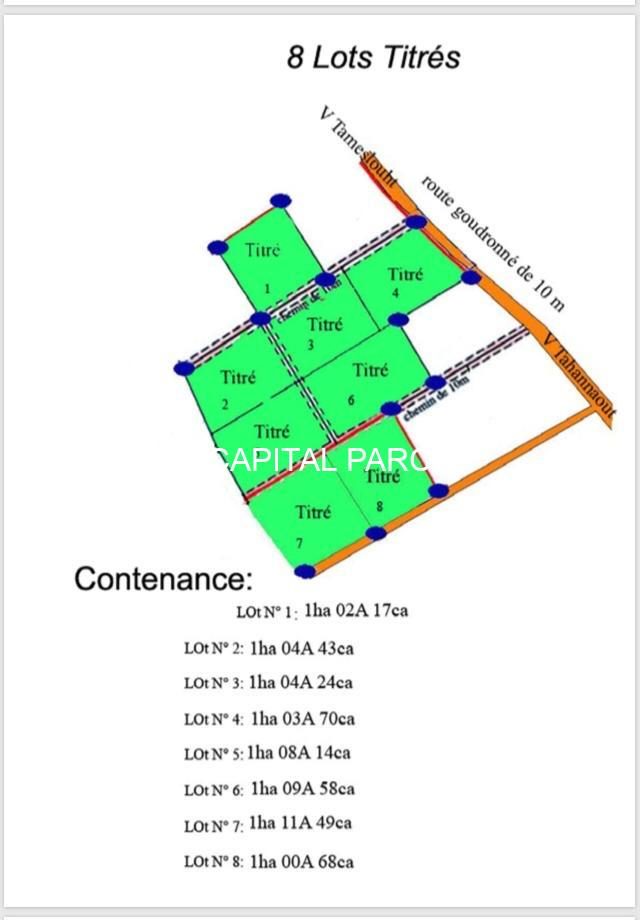 Terrain constructible 1,03 ha à vendre, Route du Barrage, Marrakech — miniature 4