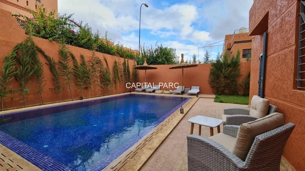 Villa meublée 3 ch. avec piscine à louer, Tamansourt, Marrakech — photo 3