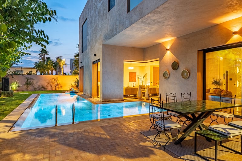 Villa meublée 3 ch. à louer, Rte de l'Ourika Marrakech — Villa meublée, Marrakech