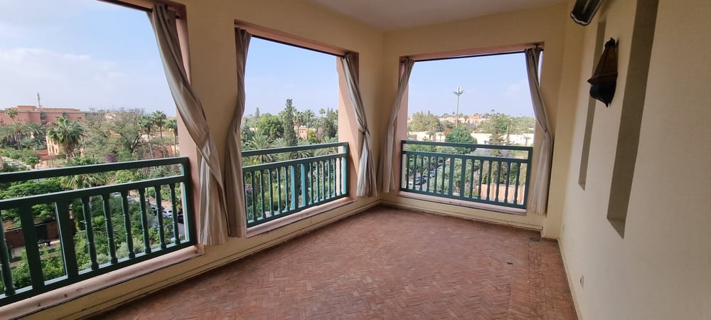 Location longue durée : Grand appartement ( vide ) , 5eme étage, quartier hivernage , Marrakech  — photo 5