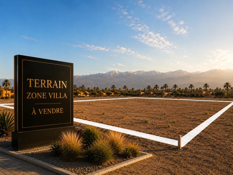 Economic Zone Land for Sale, Casablanca Road, Marrakech — Terrain zone villa, Marrakech