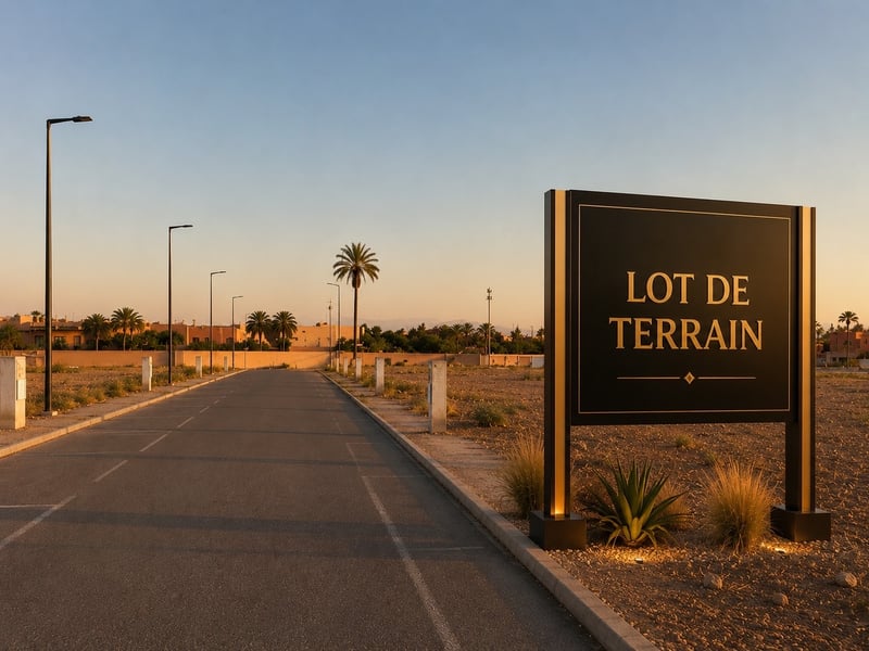For Sale: 4-Frontage Land Plot, Unobstructed View, Amelkis 2 Golf, Ouarzazate Road, Marrakech — Lot de terrain, Marrakech