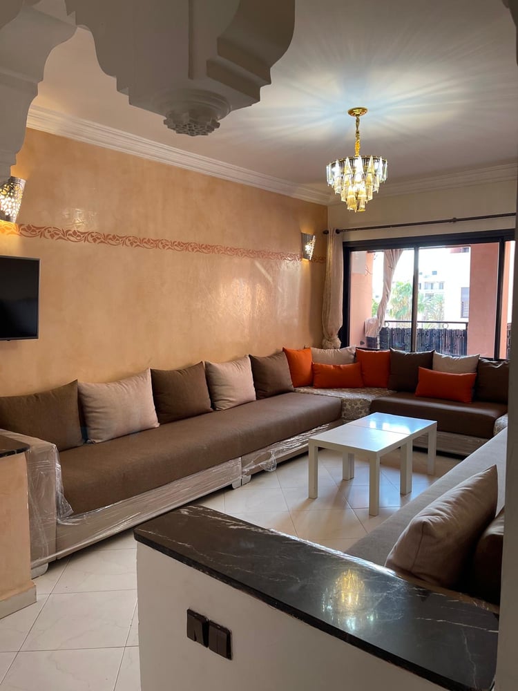 Location longue durée : appartement meublé 2 ch., 90 m², Guéliz, Marrakech — photo 6