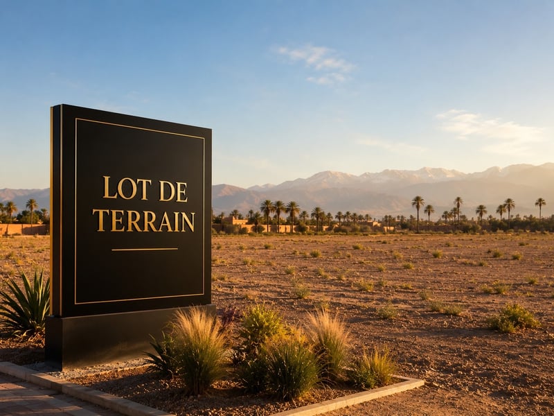 1324 sqm villa plot for sale, Amelkis 3, Marrakech — Lot de terrain, Marrakech
