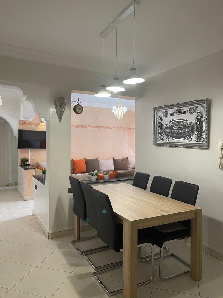 Location longue durée : appartement meublé 2 ch., 90 m², Guéliz, Marrakech — photo 8