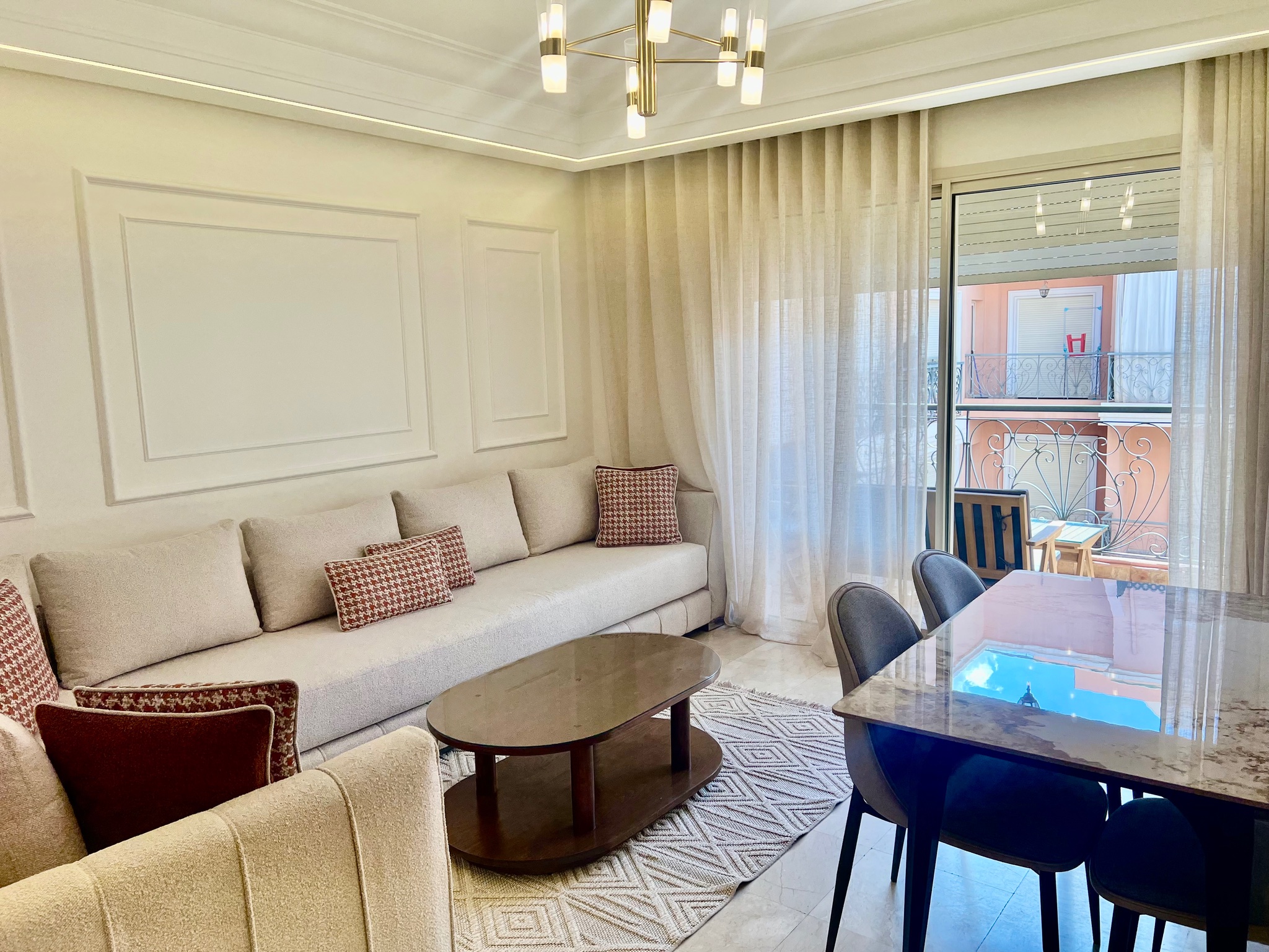 Location longue durée : Appartement meublé, 104 m , Semlalia, Marrakech  — miniature 3