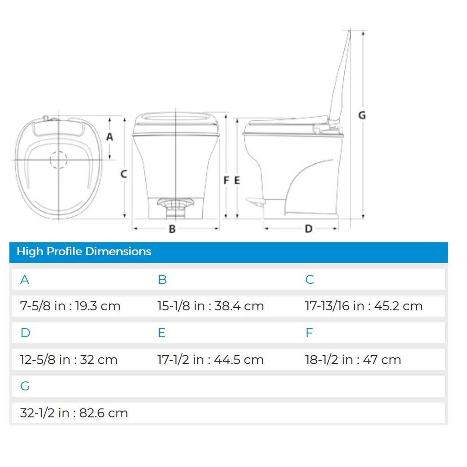 AquaMagic V RV Toilet Pedal Flush