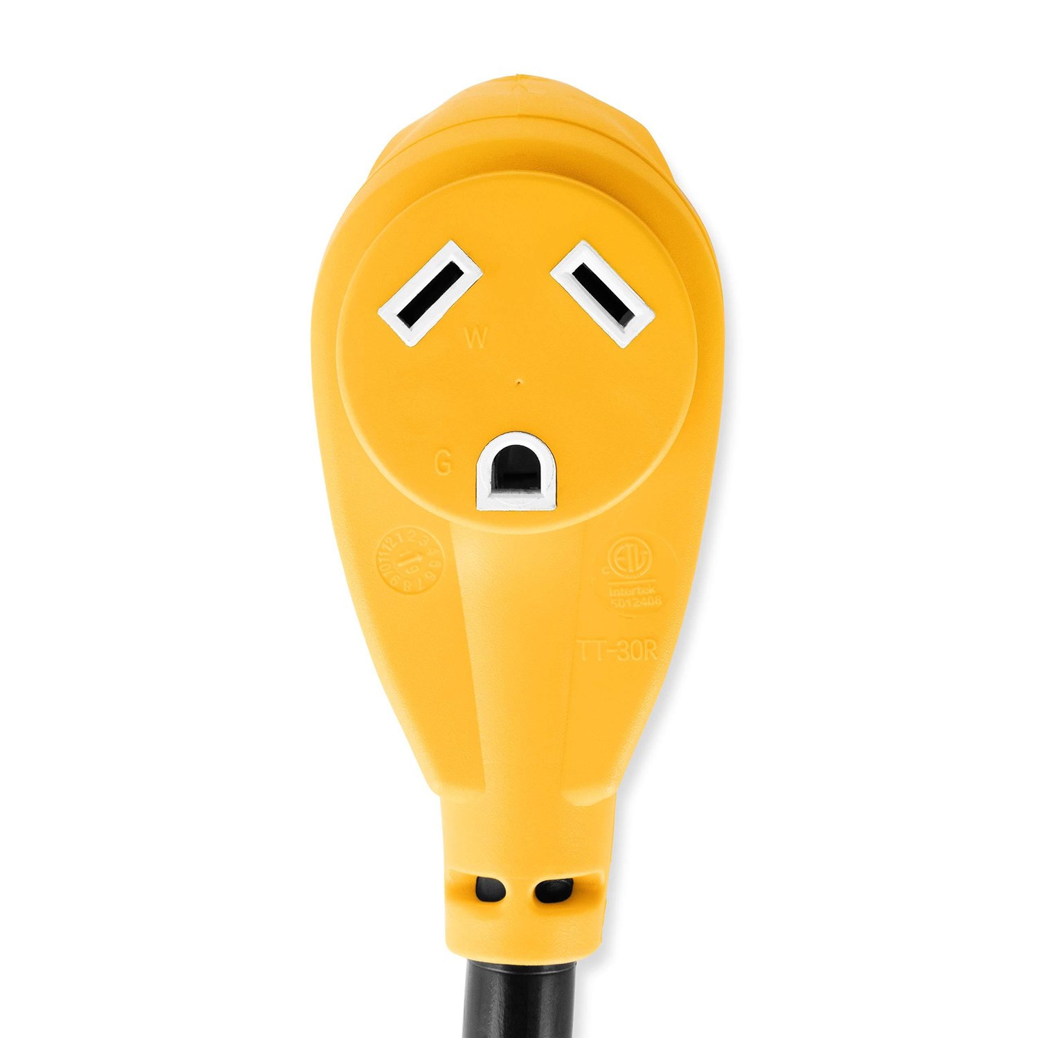 Camco RV Dogbone Electrical Adapter with 180 Degree Bend Design and