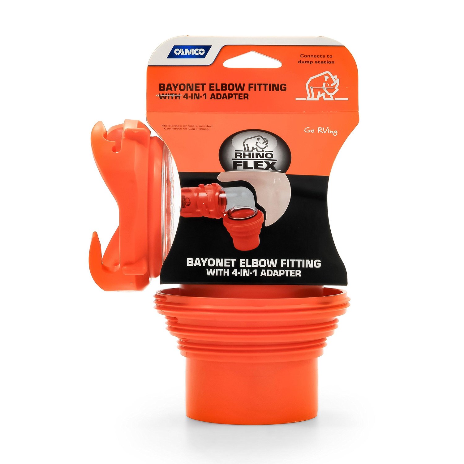 RhinoFlex Clear RV Sewer Hose Elbow By Camco