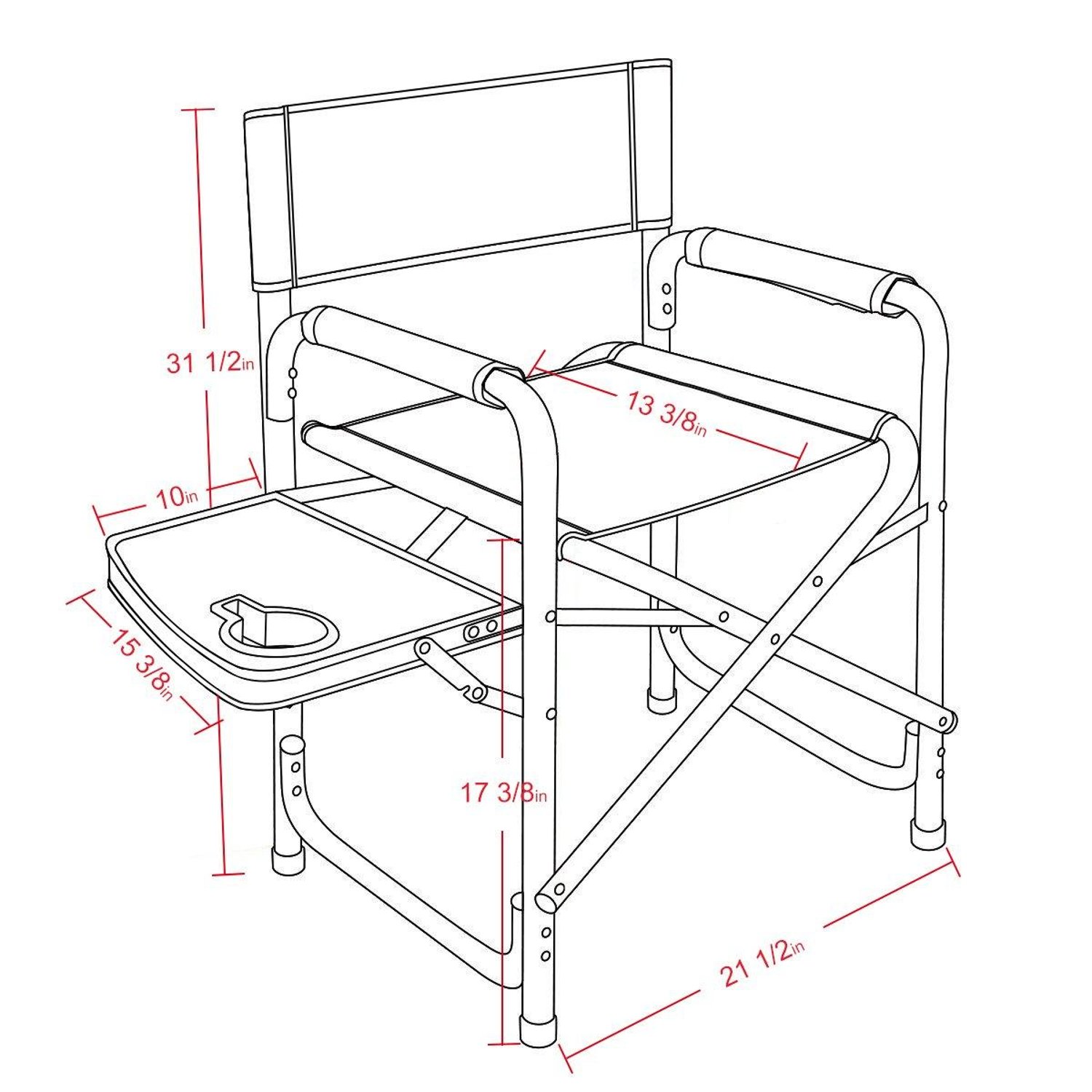 Compact Folding Director's Chair From Portal