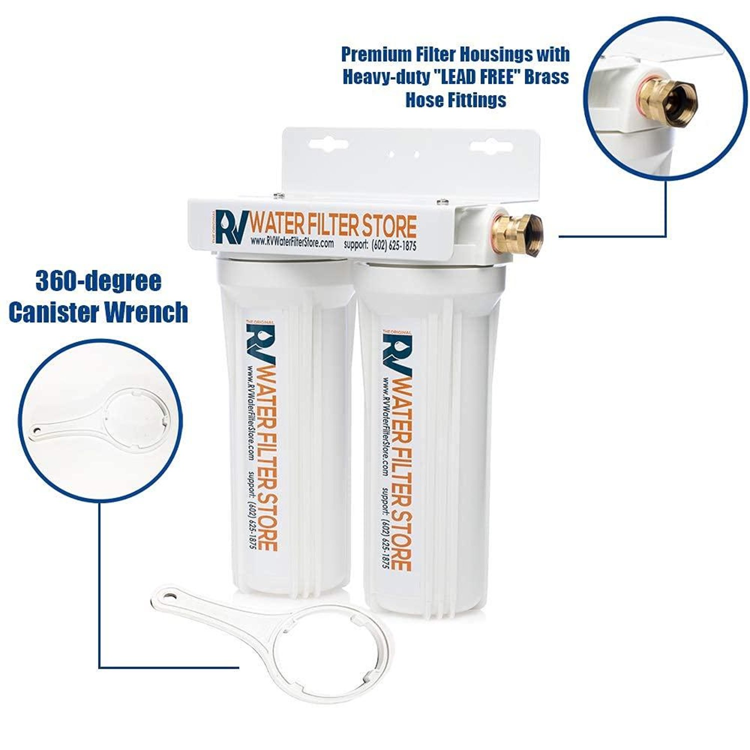 RV Water Filter Store RV Water Filter System (Hose Fitting Included