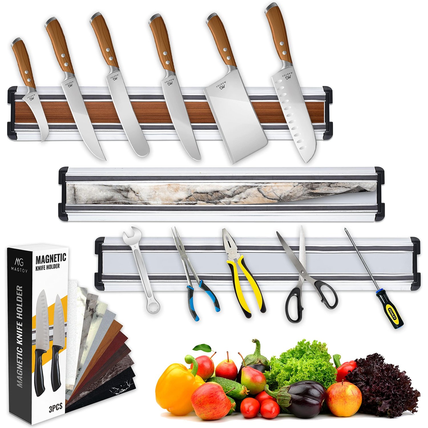 Knife Holder for Wall (Set of 3)