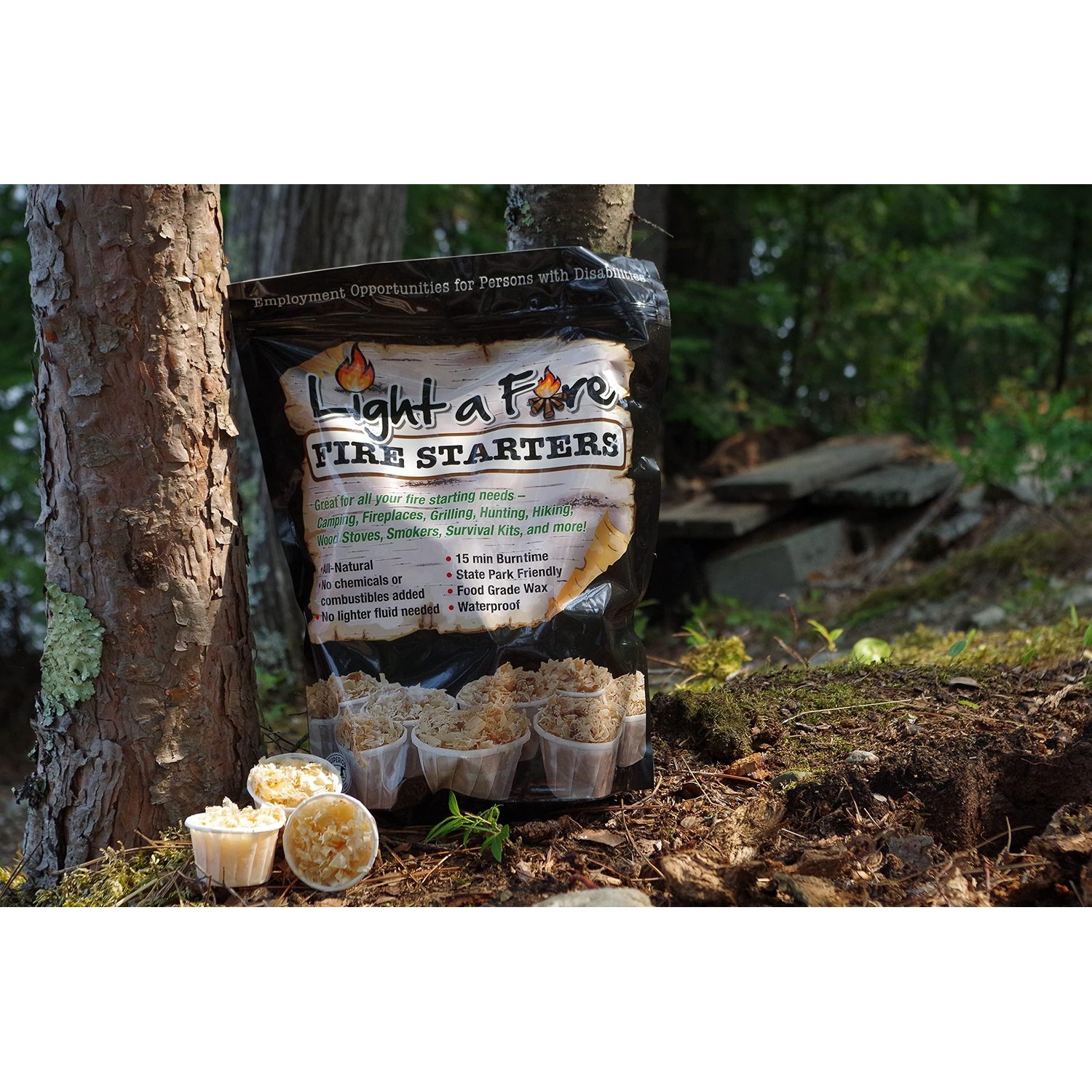 All Natural Fire Starters (15+ Minute Burn Time)