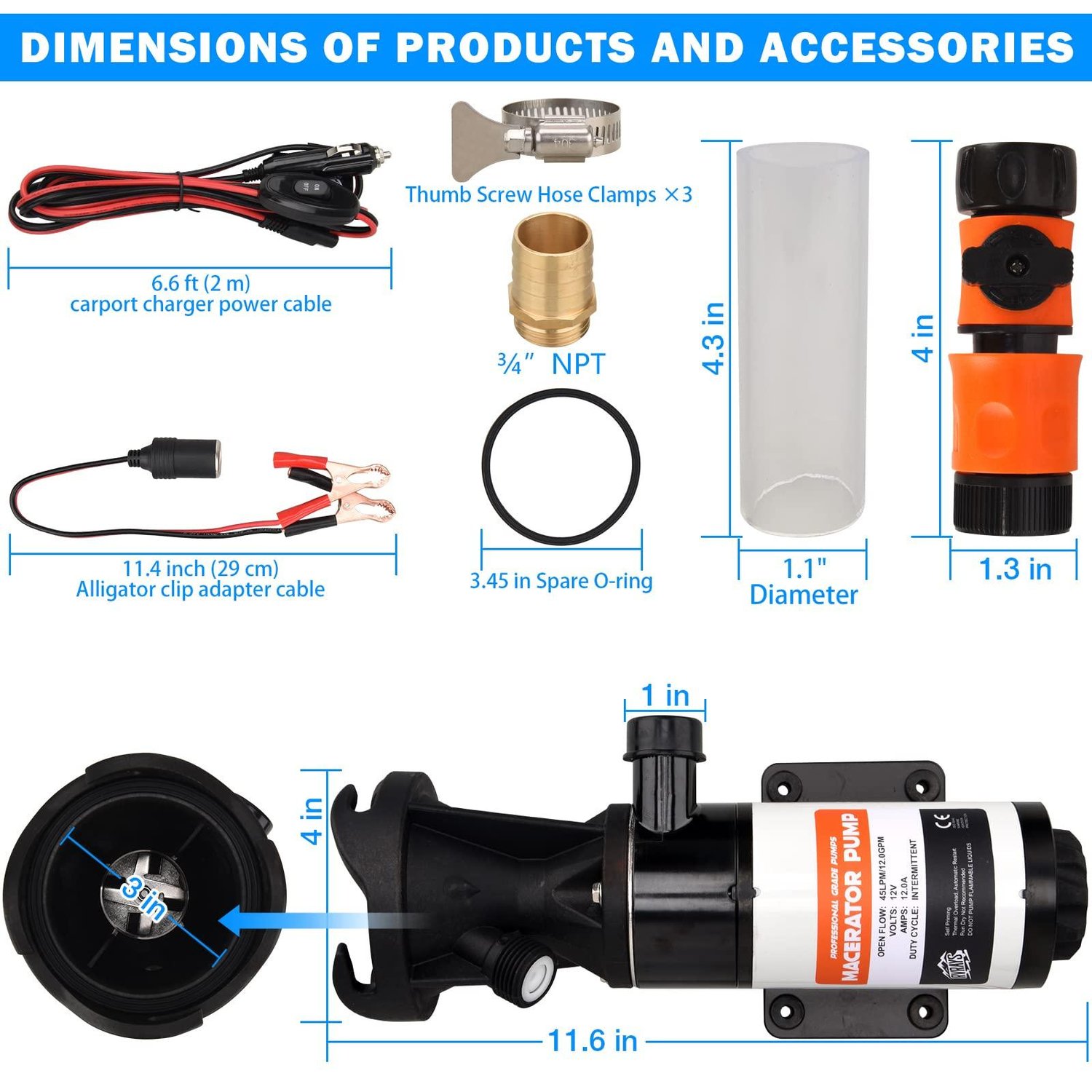RVRAYS SelfPriming Sewer Pump