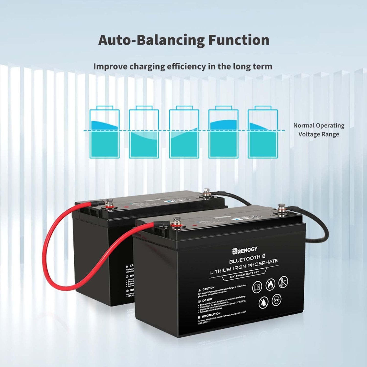 Renogy 12V 100Ah Deep Cycle Battery With Bluetooth - Thechambersrv.com