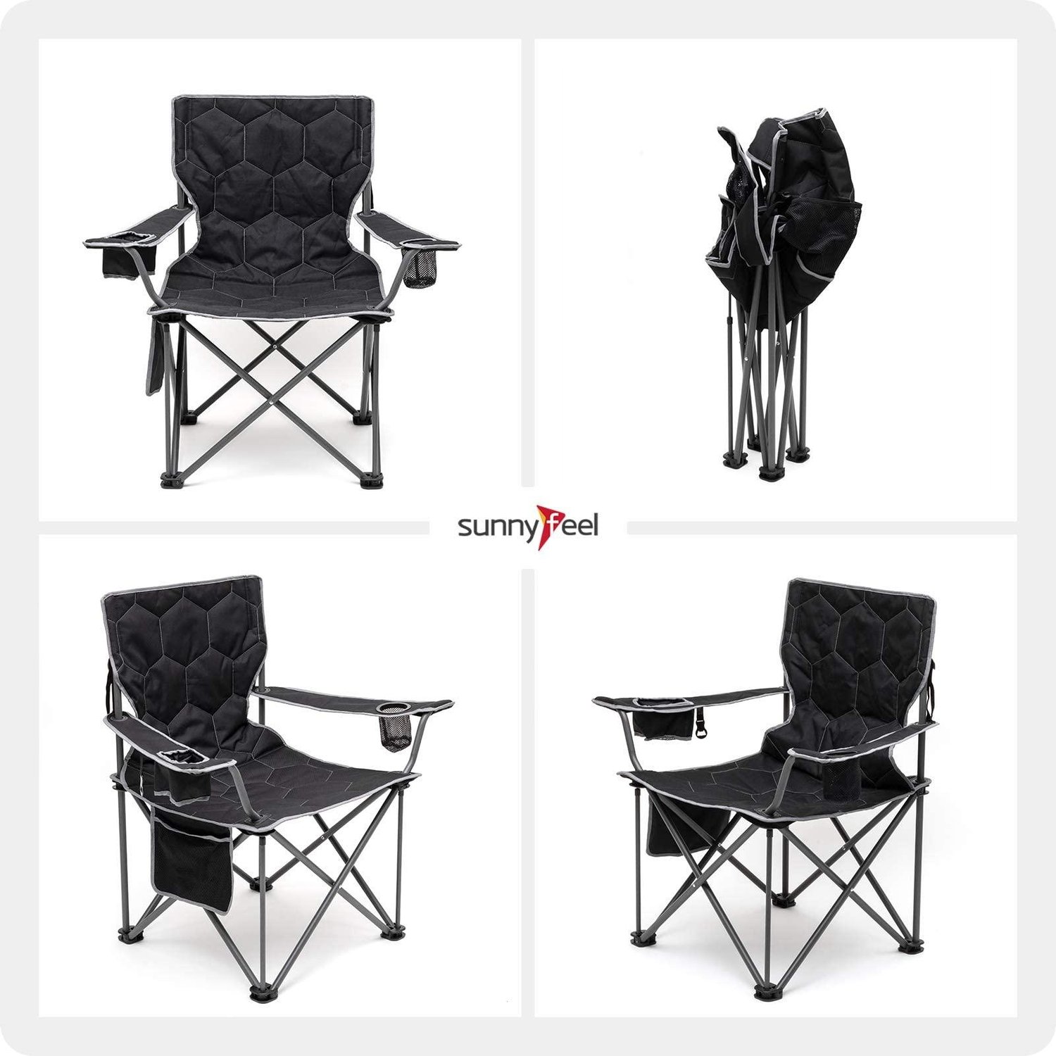 Sunnyfeel XL Oversized Camping Chair for Adults Heavy Duty Big Tall 500