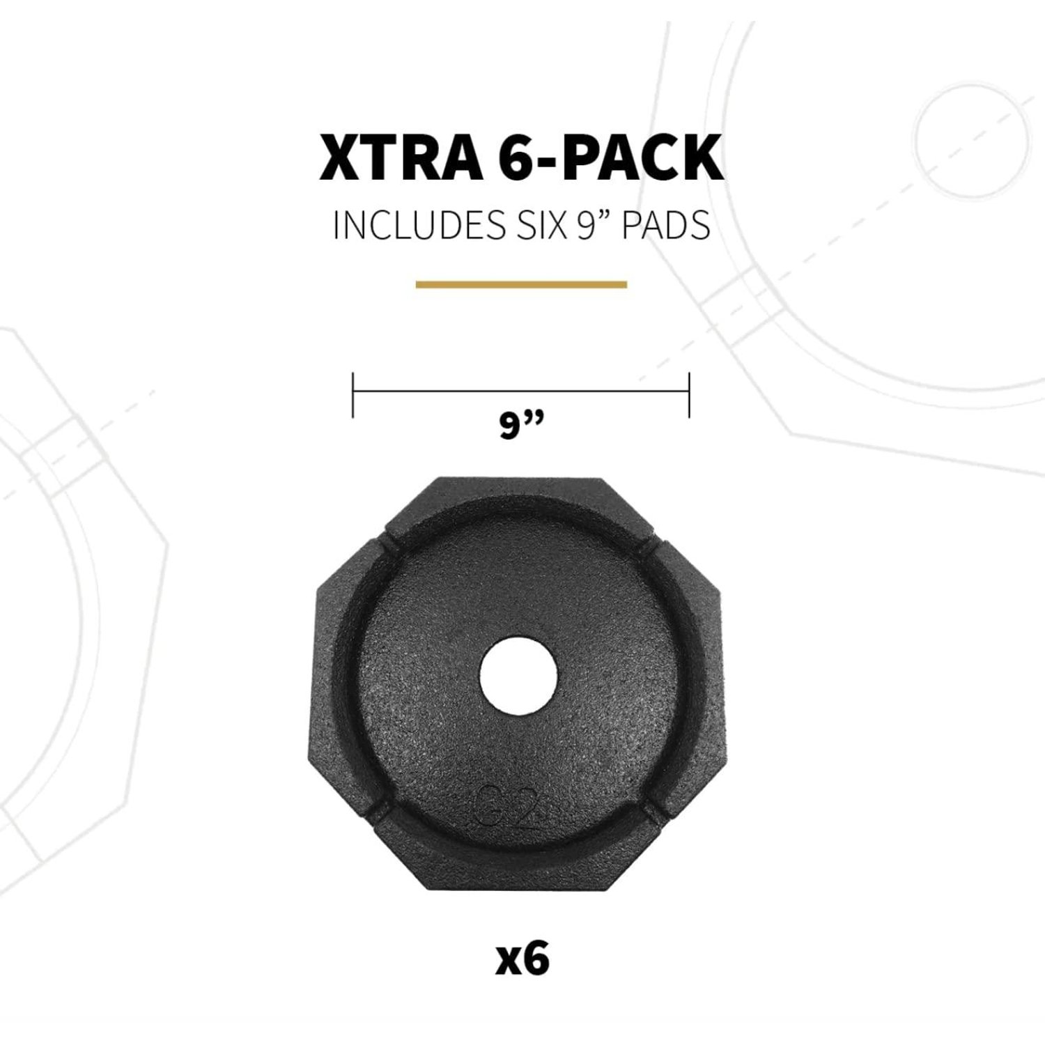 SnapPad Xtra Permanently Attached RV Leveling Jack Pad