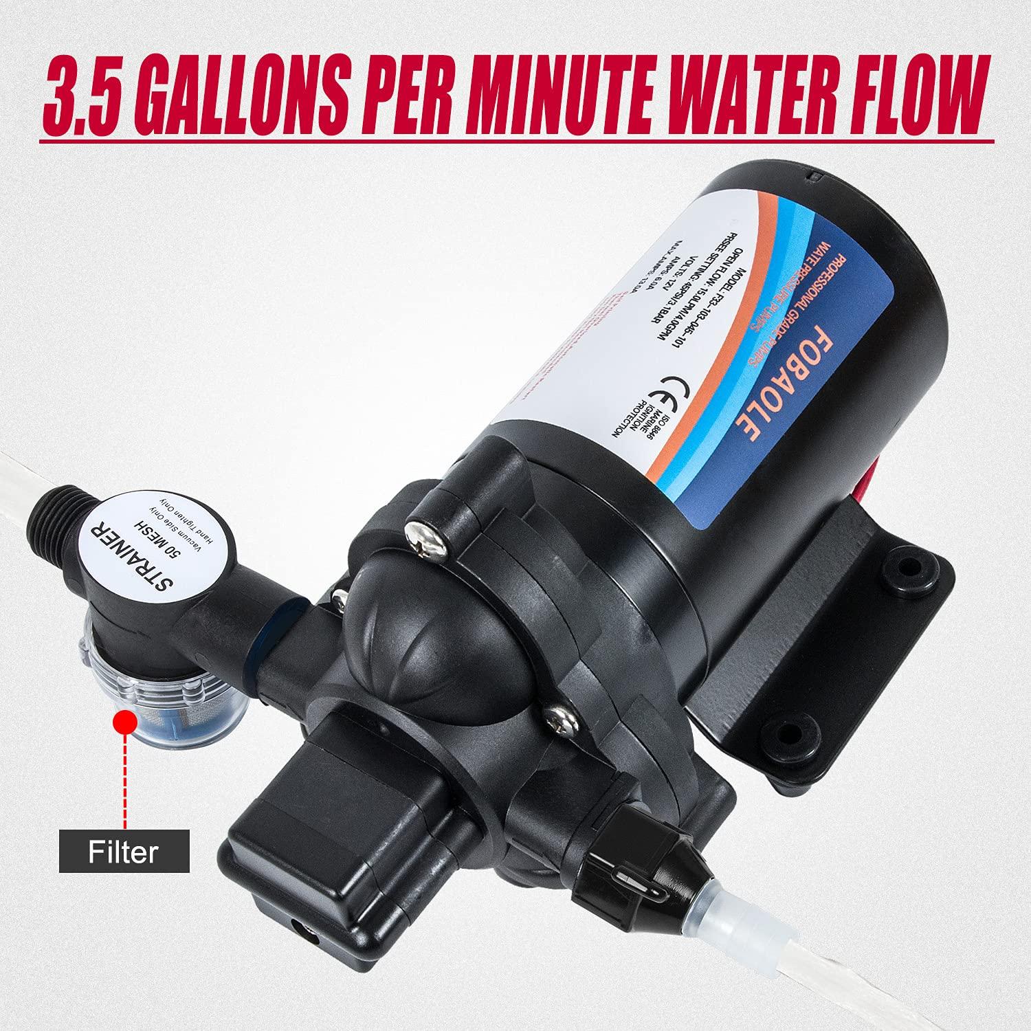 12V Fresh Water Pump With Pressure Switch for RVs