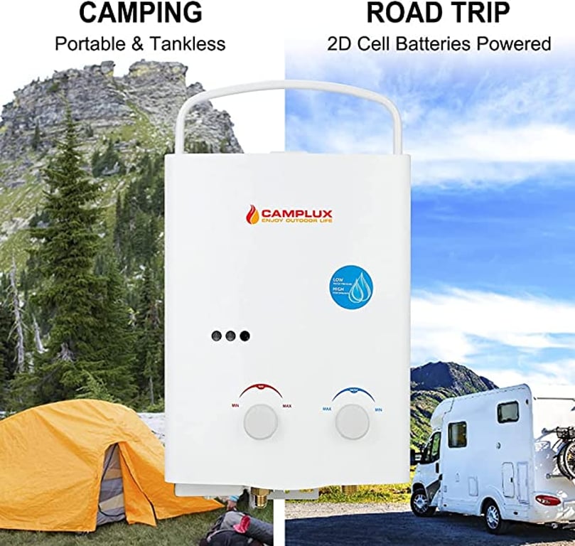 Camplux 5 Liter Portable RV Water Heater Tankless Water Heater for RV