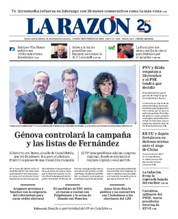 Imagen de la portada (La Razón - 28/3/2024)