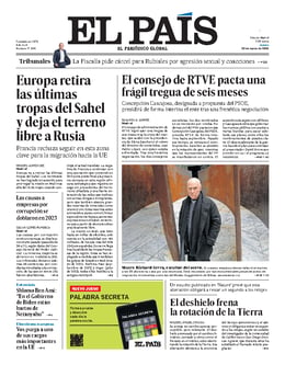 Imagen de la portada (El País, edición Madrid - 28/3/2024)