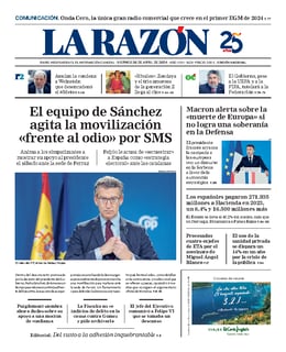 Imagen de la portada (La Razón - 26/4/2024)