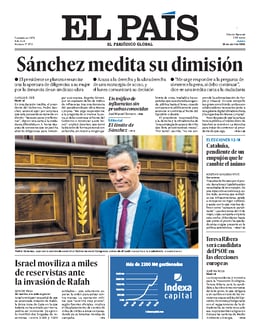 Imagen de la portada (El País - 25/4/2024)
