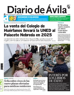 Imagen de la portada (Diario de Ávila - 20/4/2024)