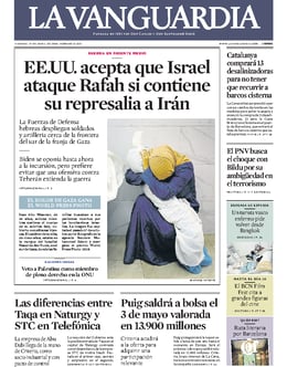Imagen de la portada (La Vanguardia - 19/4/2024)