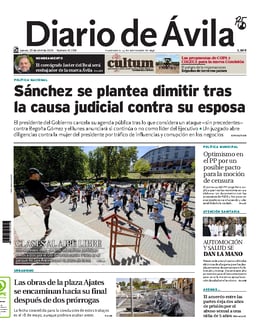 Imagen de la portada (Diario de Ávila - 25/4/2024)