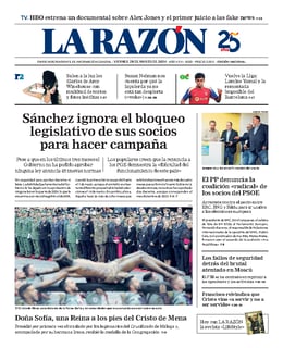 Imagen de la portada (La Razón - 29/3/2024)