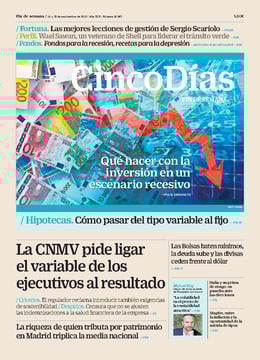 Imagen de la portada (Cinco Días - 24/9/2022)