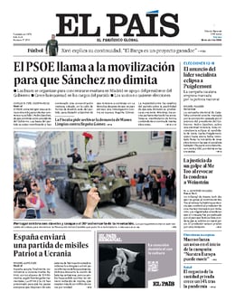 Imagen de la portada (El País - 26/4/2024)