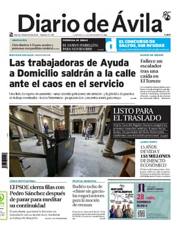 Imagen de la portada (Diario de Ávila - 26/4/2024)