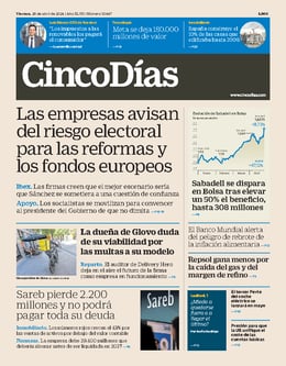 Imagen de la portada (Cinco Días - 26/4/2024)