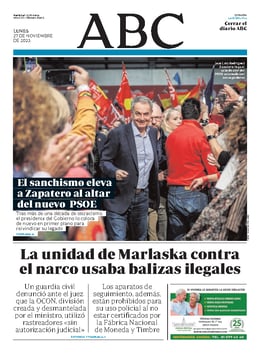 Imagen de la portada (ABC - 27/11/2023)